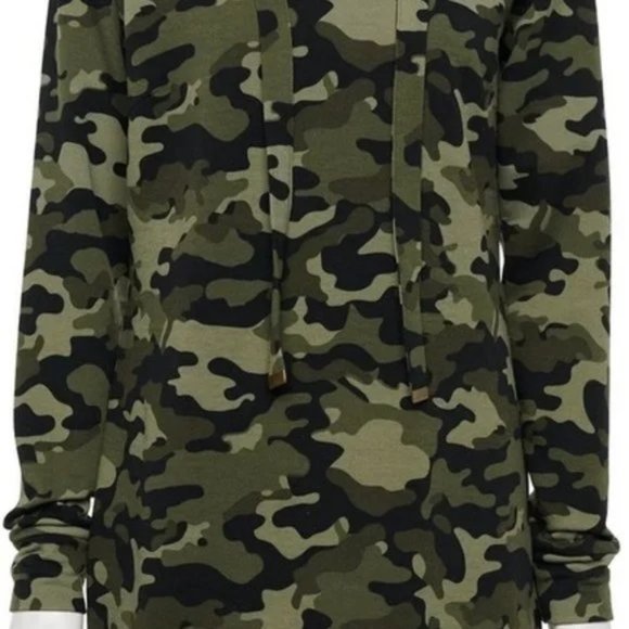 Almost Famous Olive Camo Mask and T-Shirt Dress SZ M - Picture 7 of 10